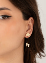 925 Sterling Silver Alien And Cow Earrings