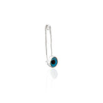 925 Sterling Silver Enamel Evil Eye Brooch