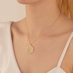 925 Sterling Silver Yaşam Çi̇çeği̇ Necklace