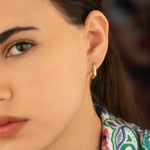 925 Sterling Silver Spiral Kemerli U Earrings