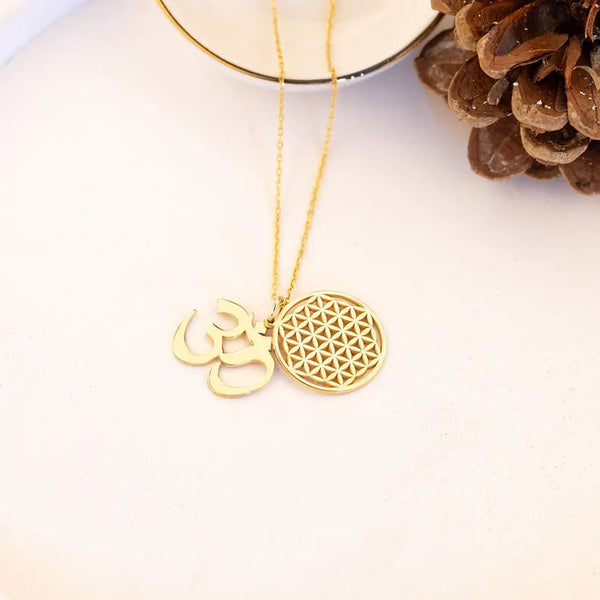 925 Sterling Silver Gold Heart Chakra Necklace