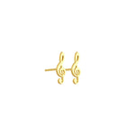 925 Sterling Silver Music Symbol Studs
