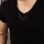 925 Sterling Silver Barbed Wire Necklace (Zi̇i̇nci̇ri̇ Cs40020)